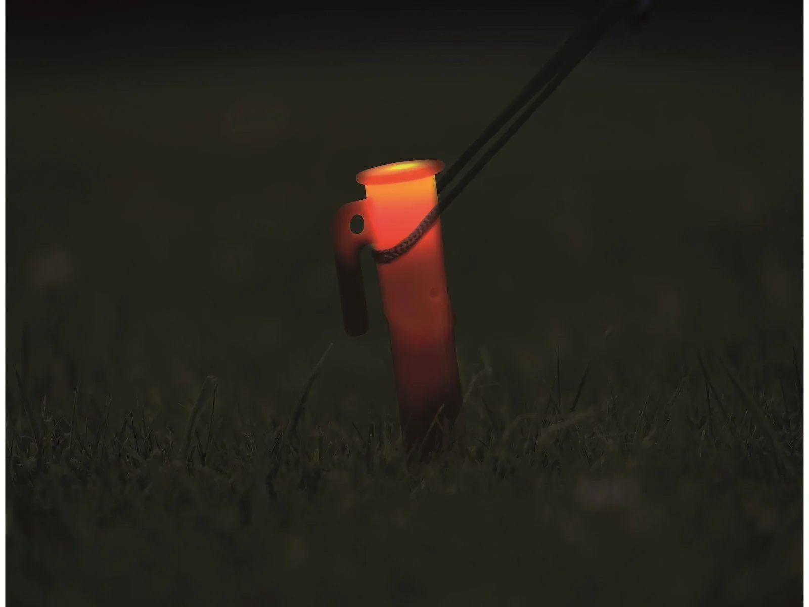 Zeltheringe, Kunststoff, 15 cm 4 Stück mit LEDs - 0