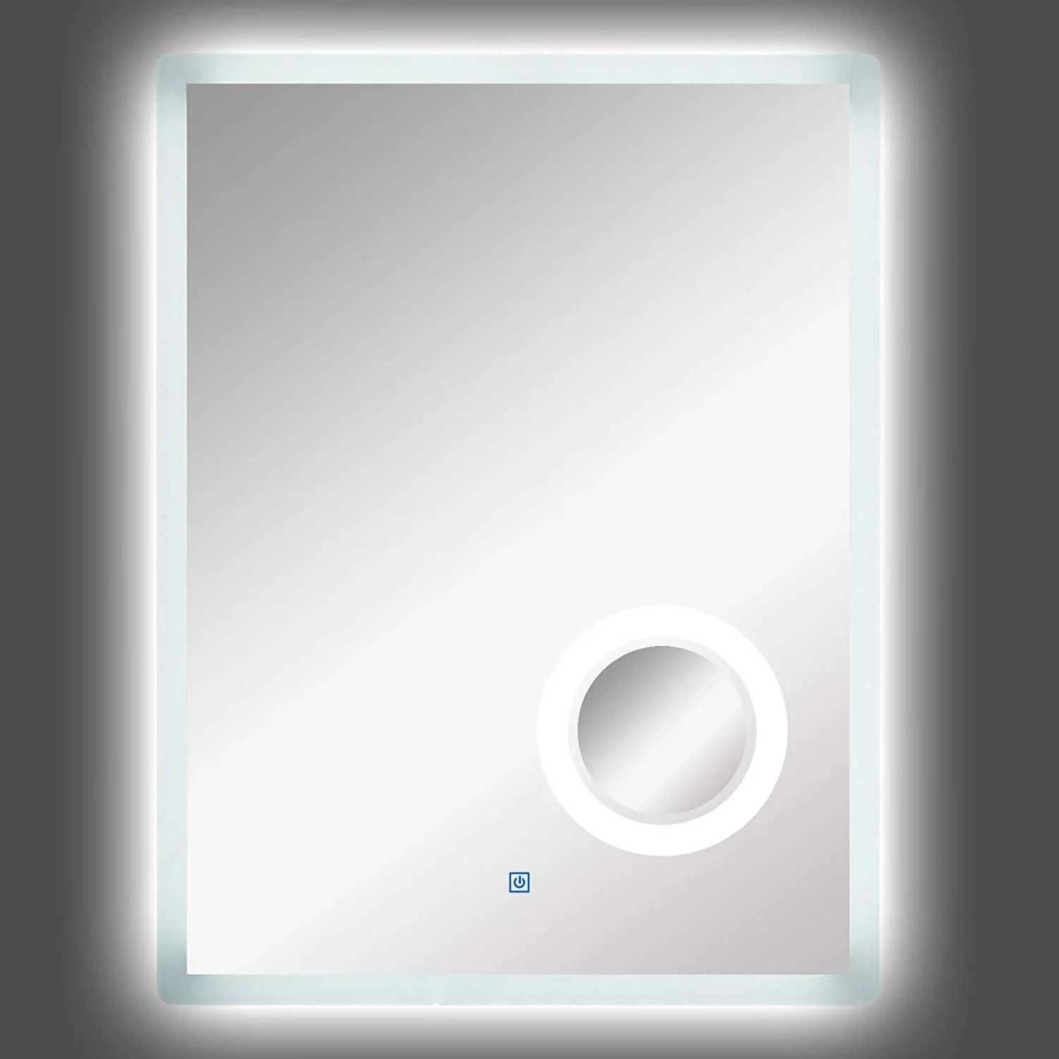 kleankin® LED Badspiegel Badezimmerspiegel Beleuchtung 65W 80x60cm - 0