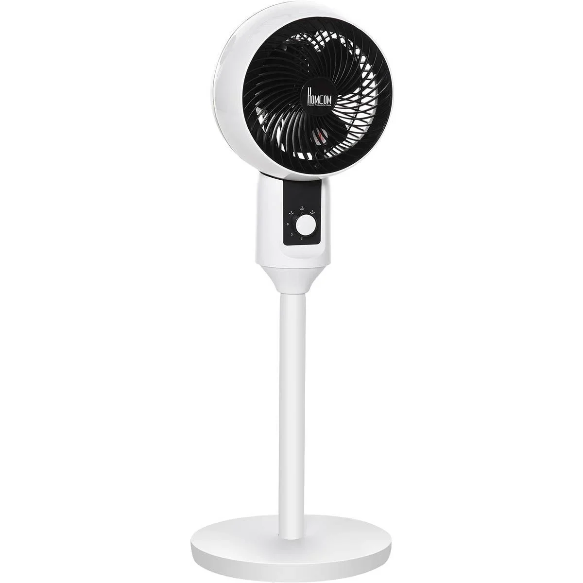 Standventilator 3 Geschwindigkeiten Luftumwälzung einstellbar 70° Oszillation Kunststoff Stahl Ø28 x 80H cm - 1