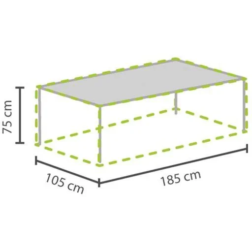 schutzhülle für gartentisch - max. 180 cm - 1