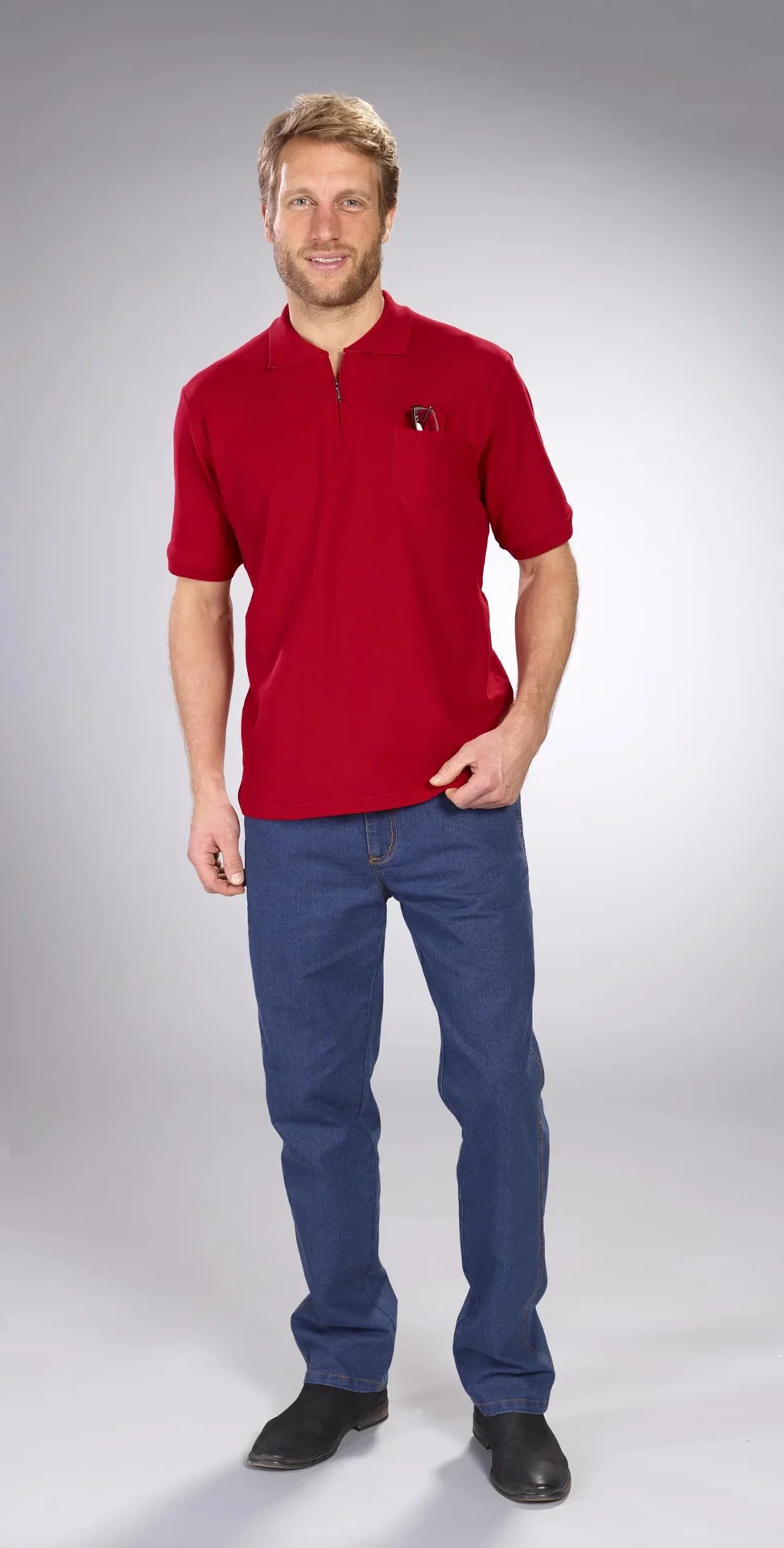 Poloshirt rot, Gr.M - 0