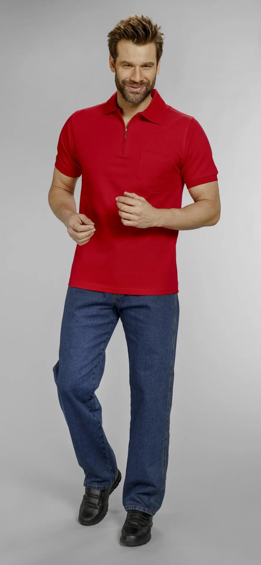 Poloshirt rot, Gr.M - 4