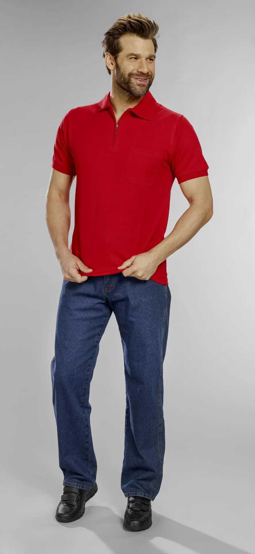 Poloshirt rot, Gr.M - 8
