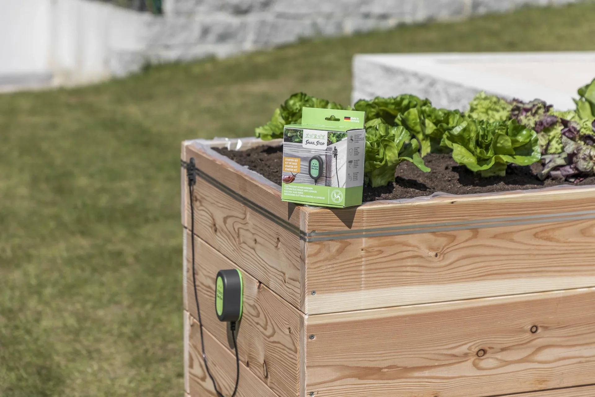 SnailStop Starter-Set, Elektrischer Schneckenzaun - 9
