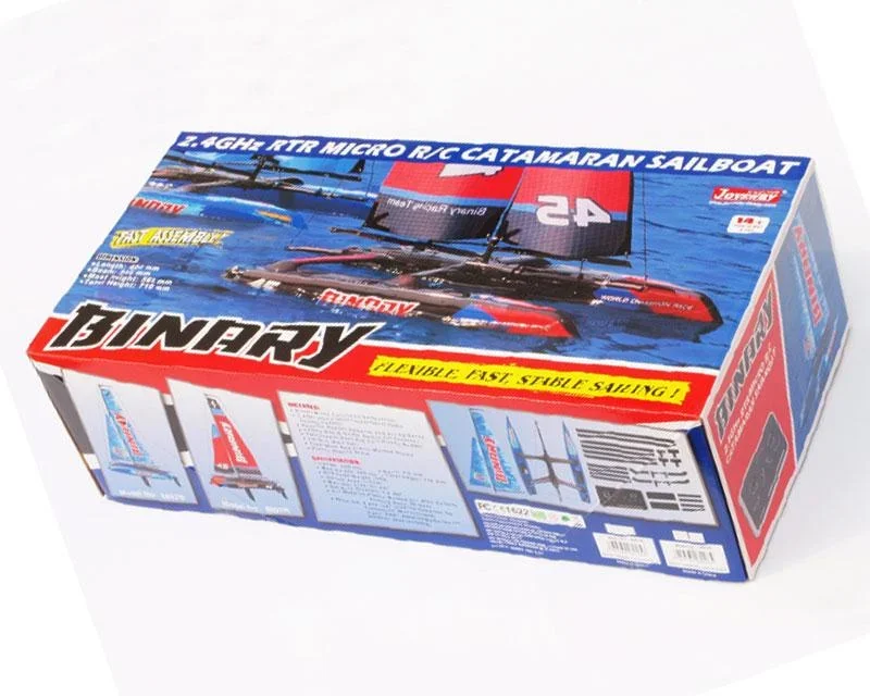 Binary Mini Katamaran Segelboot 2.4G RTR rot - 1