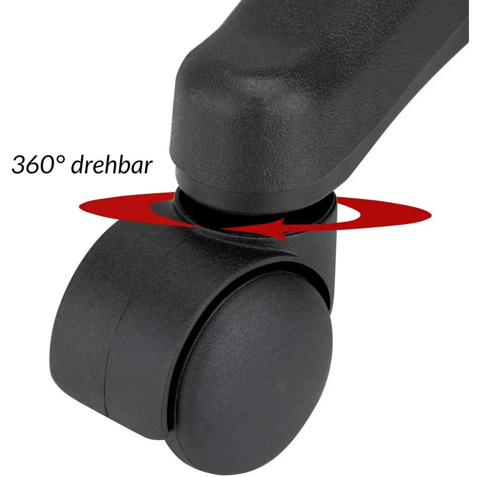 Rollhocker Arbeitshocker - | 56 x 56 x 46-61 cm | Grau - Drehbar und verstellbar - 1