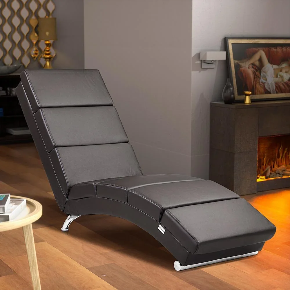 Relaxliege London Kunstleder dunkelbraun - 4