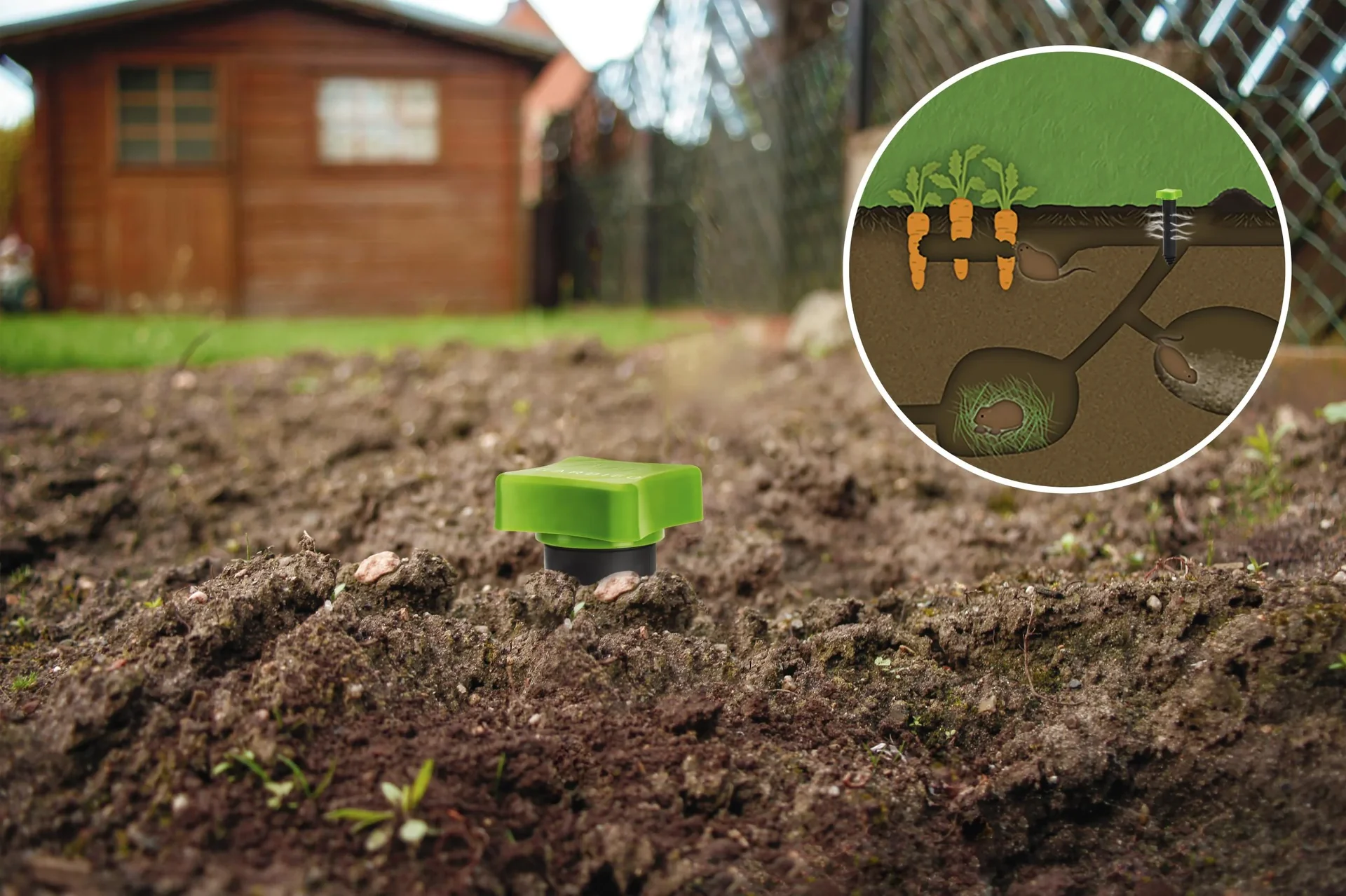 Wühlmaus-Verdufter-Stab mit Duft - 1