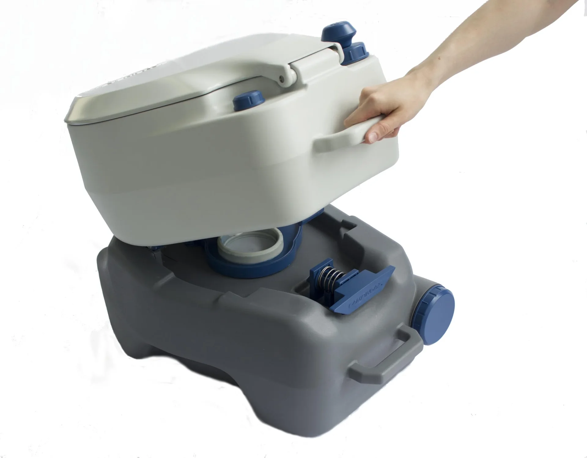 Portable Camping Toilette, antibakterielle Barriere, Chemie-Toilette mit Wasserspülung, 20 Liter Abwassertank - 0