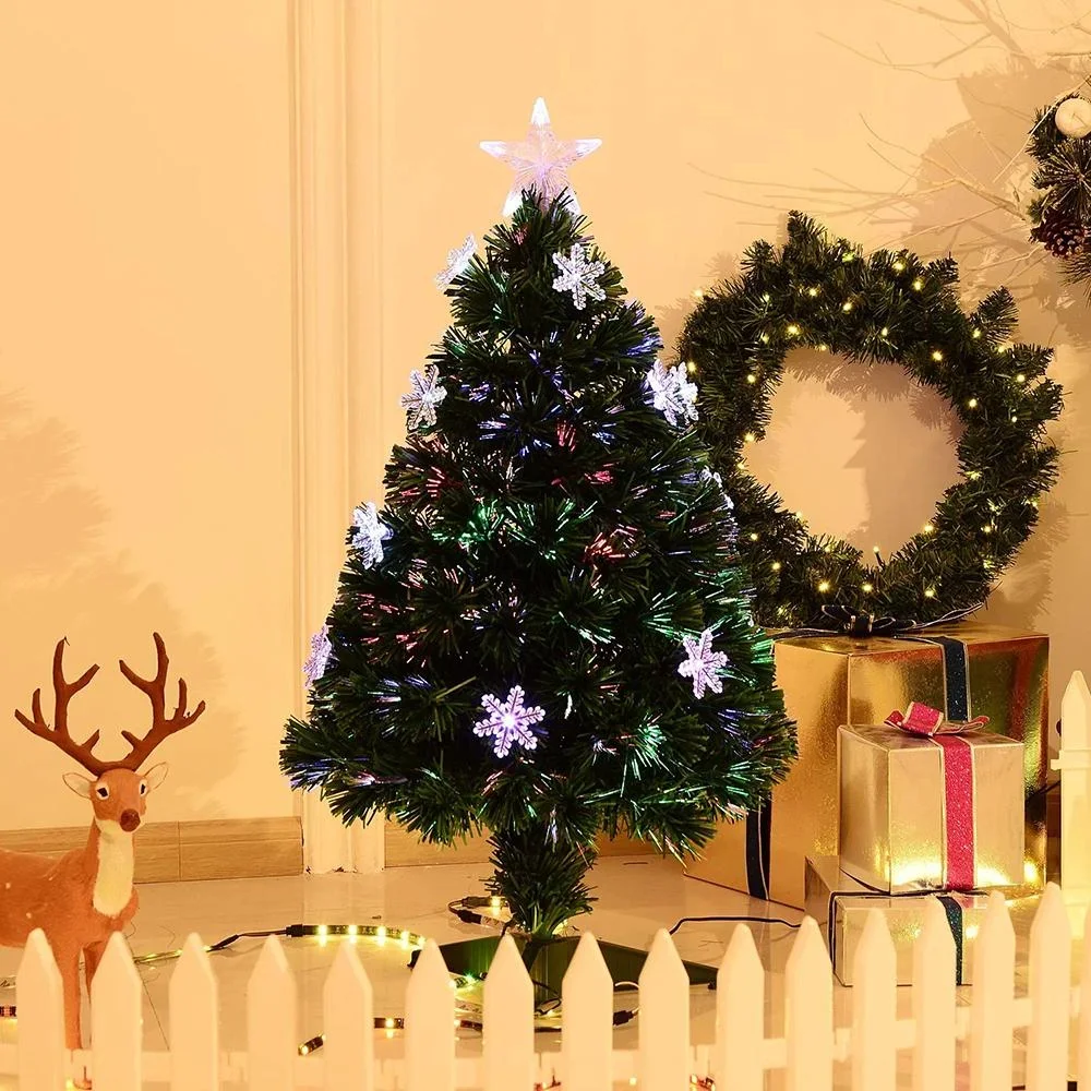 Weihnachtsbaum mit 12 LED-Lichter grün - 1