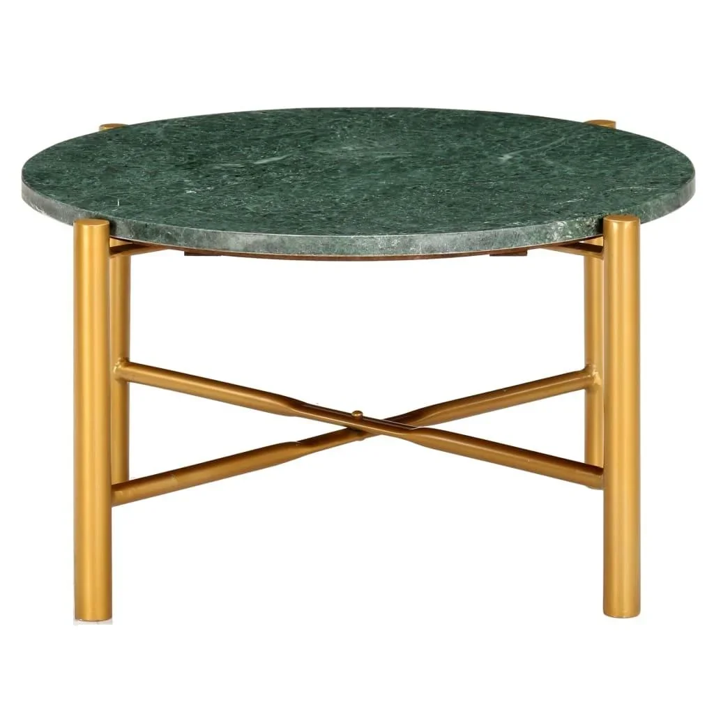 Couchtisch 60x60x35 cm Echtstein mit Marmorstruktur grün - 4