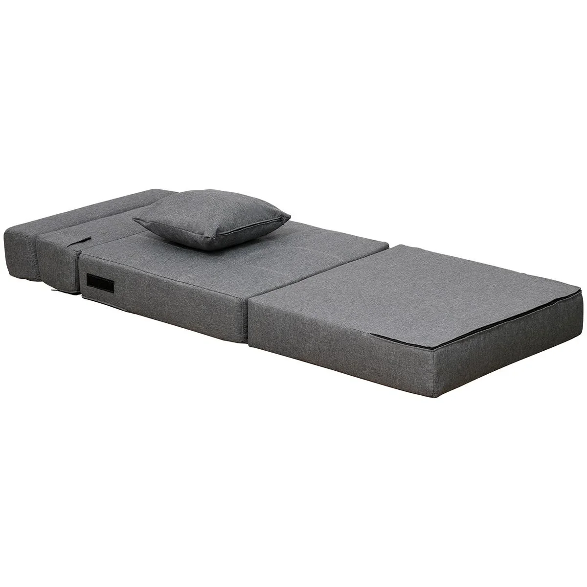 Schlafsessel Schlafsofa Sofabett Einzelsofa mit Waschbarem Kissen Grau 70cm x 70cm x 61cm - 0