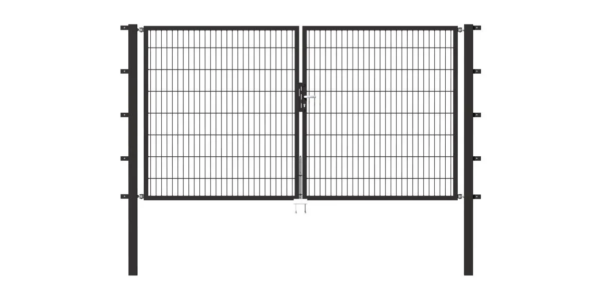 Doppeltor Flexo mit Zubehör, anthrazit, Breite 200 cm, Höhe 100 cm, PF: 60x60 cm - 1