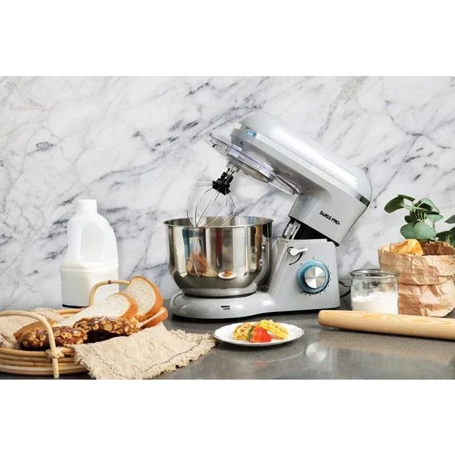 NL Leistungsstarker Food Processor - 1500W - 6L - Edelstahl - 7