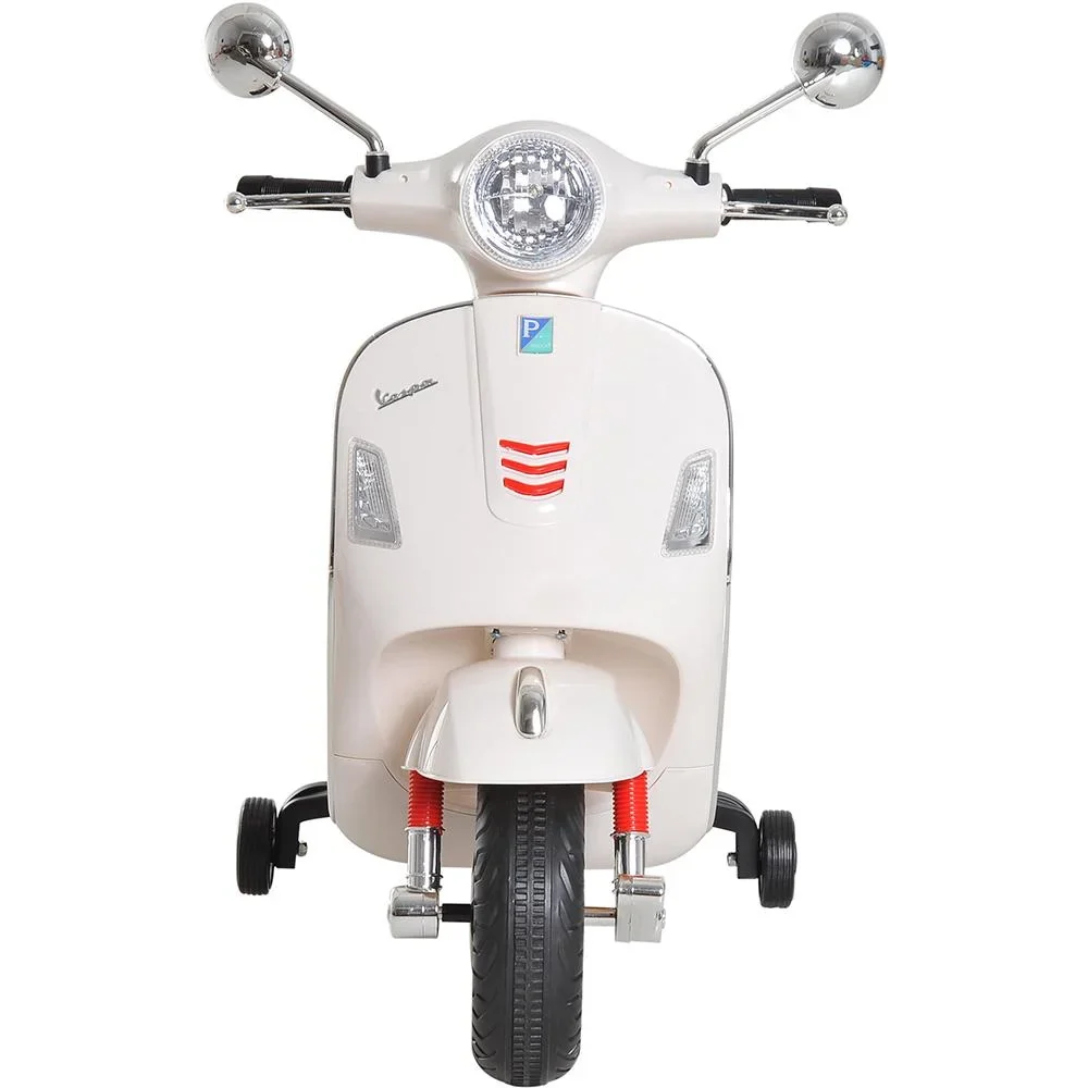 Elektro Kindermotorrad VESPA Kinderauto Weiß - 2