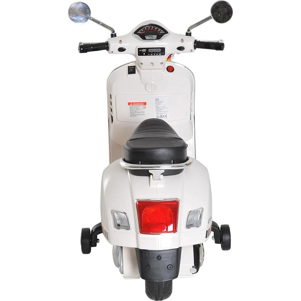 Elektro Kindermotorrad VESPA Kinderauto Weiß - 3