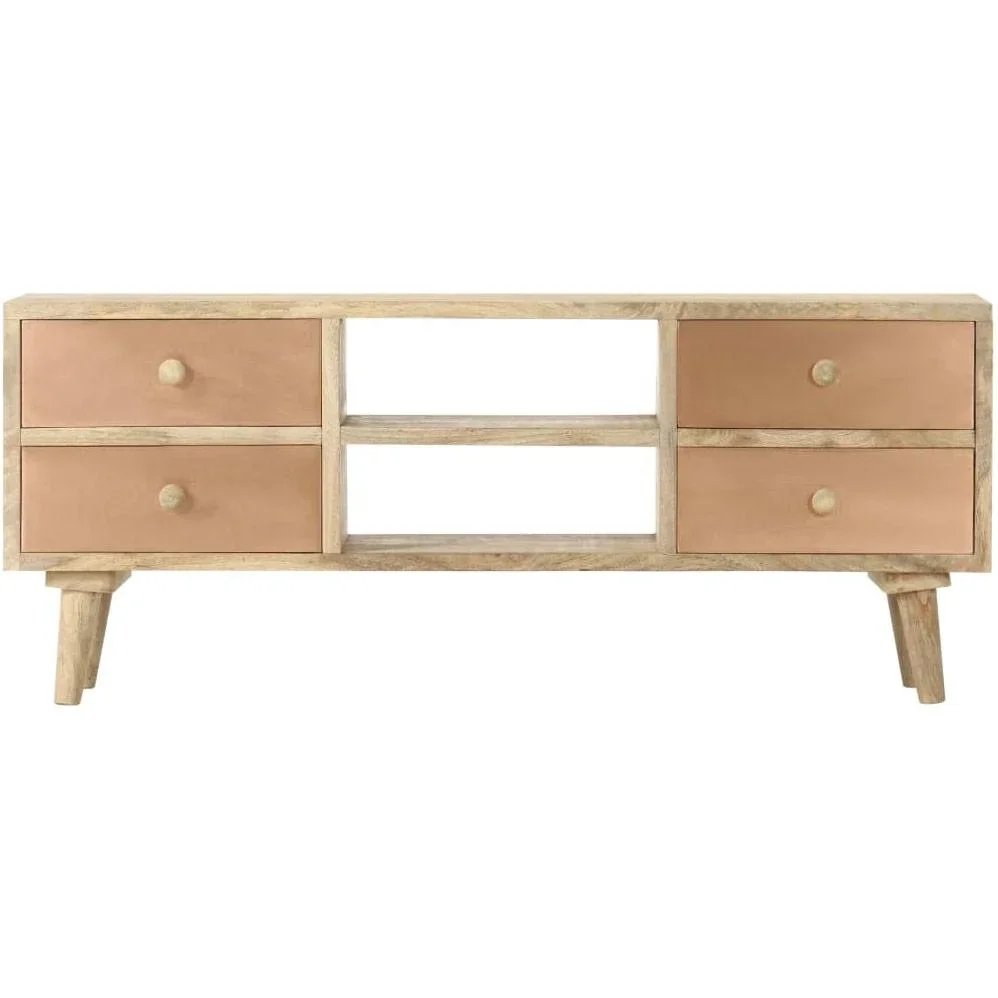 TV-Schrank 110x30x45 cm Mango-Massivholz - 1