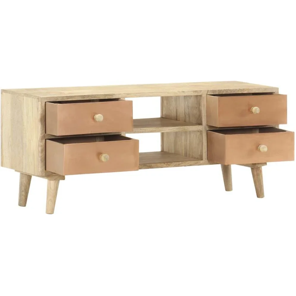 TV-Schrank 110x30x45 cm Mango-Massivholz - 3