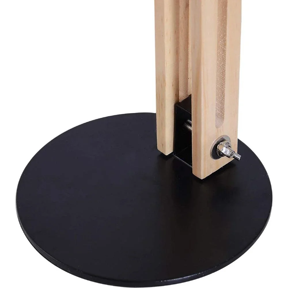 Tischleuchte Schreibtischlampe verstellbar Leselampe Büro Metall + Holz schwarz 26 x 15 x 41 cm - 2