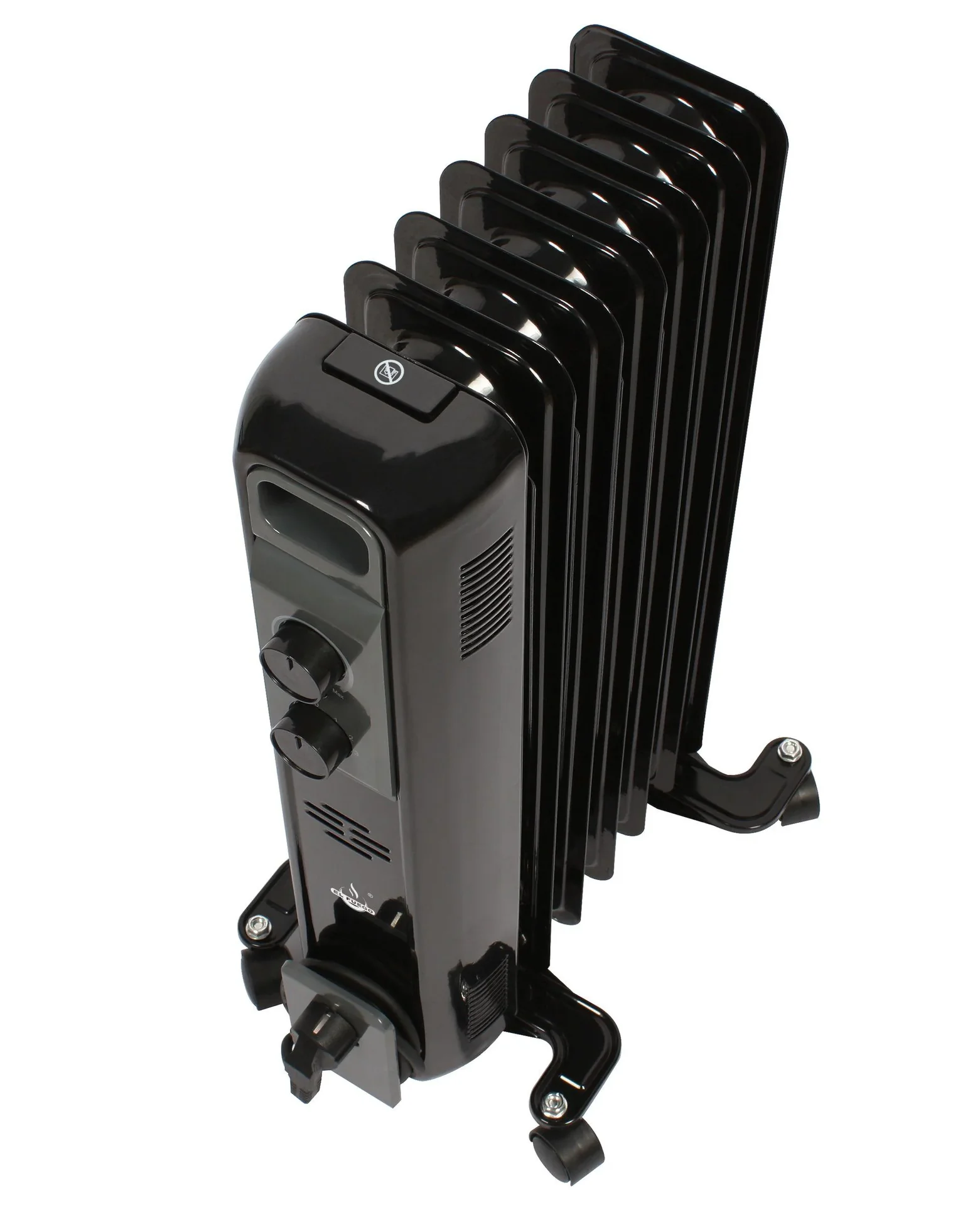 Mobiler Ölradiator, schwarz, 7 Rippen - 3