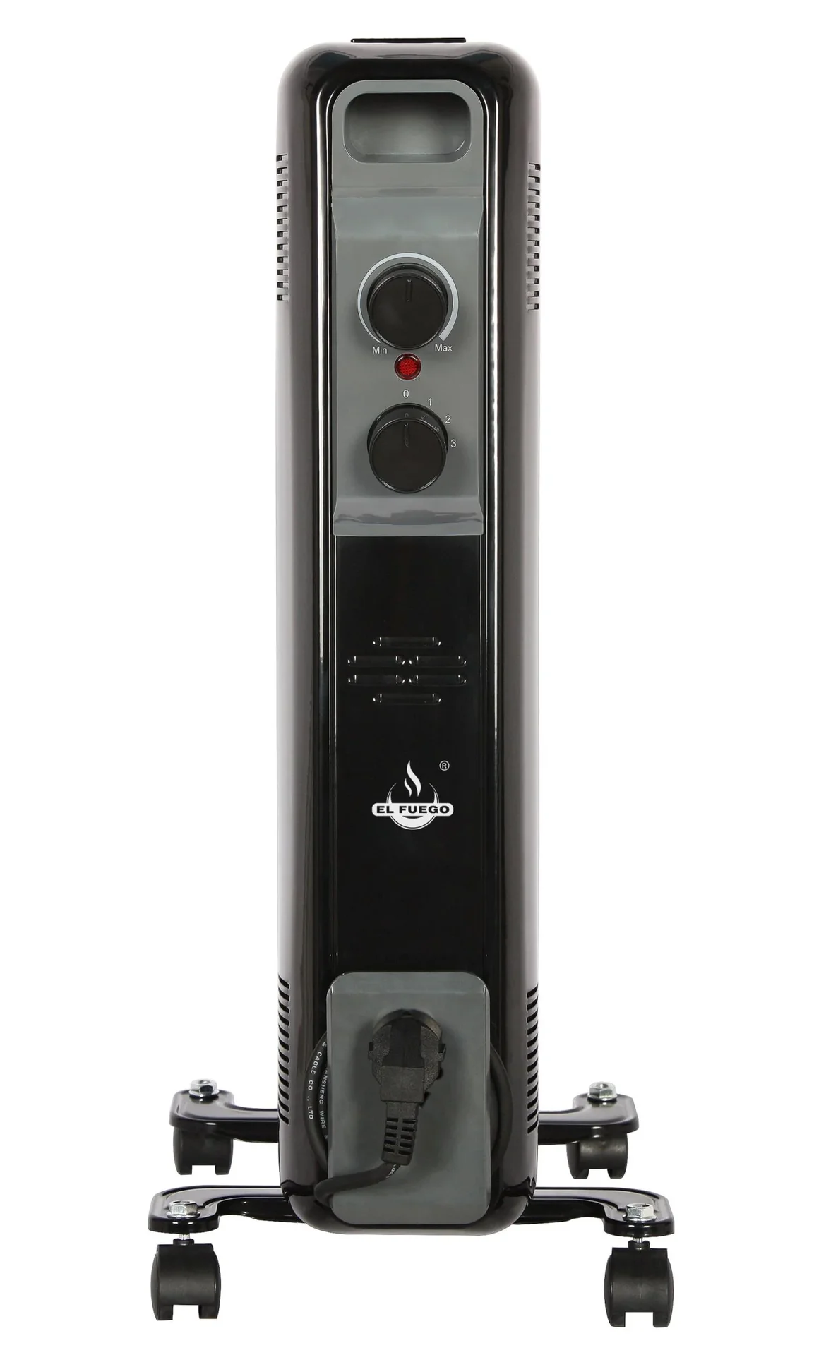 Mobiler Ölradiator, schwarz, 7 Rippen - 8