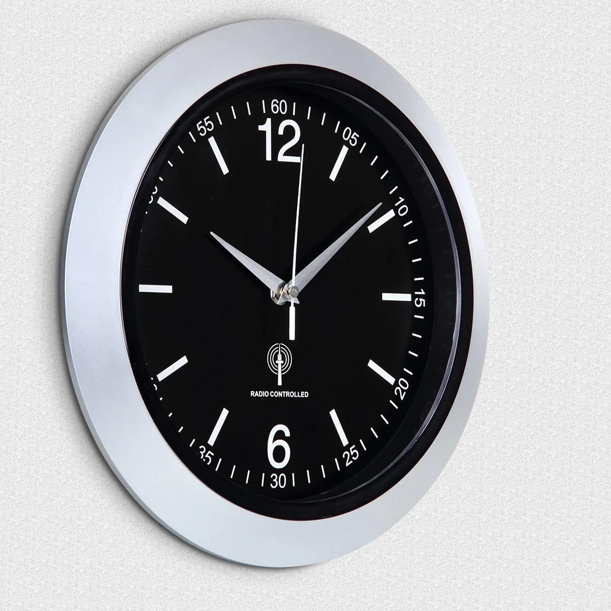 Wanduhr silber/schwarz Ø30cm - 2