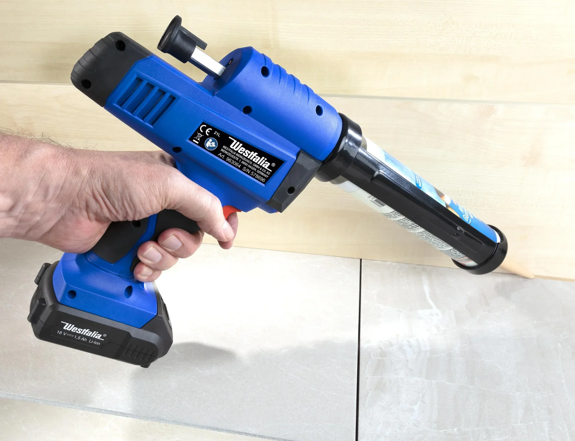 Akku Kartuschenpistole 18 Volt Li-Ion AKP2-18 - mit Akku und Ladegerät - - 4