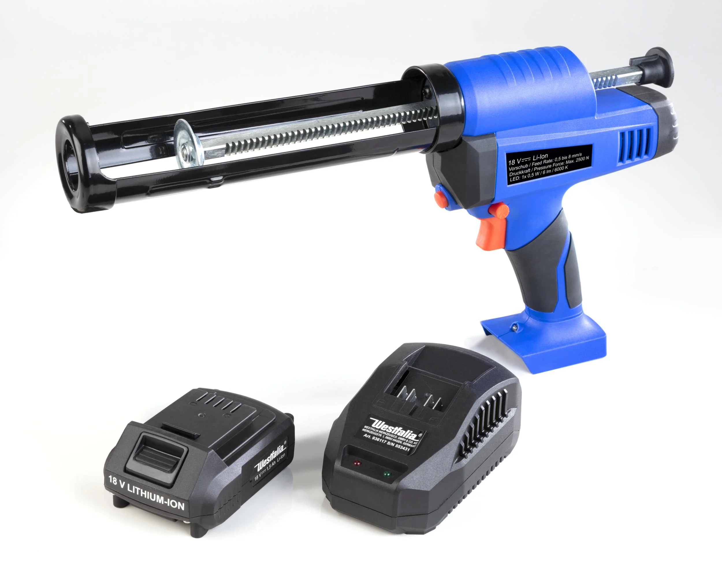 Akku Kartuschenpistole 18 Volt Li-Ion AKP2-18 - mit Akku und Ladegerät - - 6