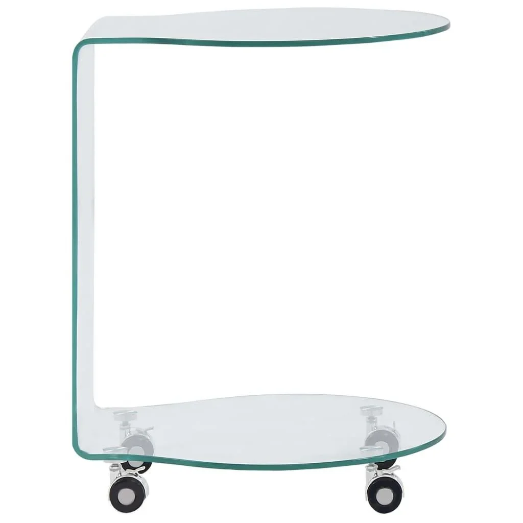 Couchtisch 45x40x58 cm gehärtetes Glas - 3