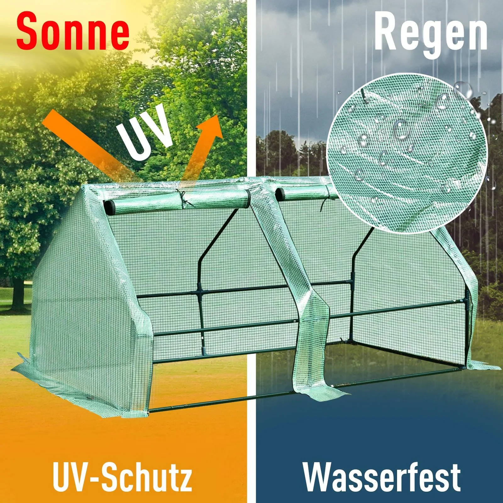 Mini-Gewächshaus mit 2 Türen - 4