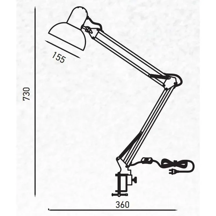 VT-7513 Schreibtischleuchte - Tischleuchte mit verstellbarem Arm - weiß - E27 - 0