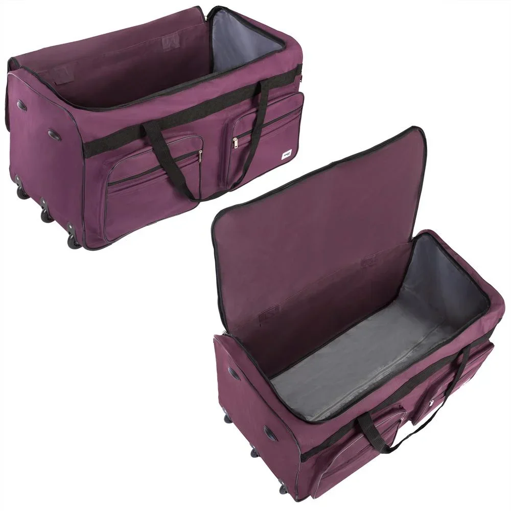 XXL Reisetasche Lila mit Trolleyfunktion 3 Rollen 160 LITER 85x43x44cm - 0