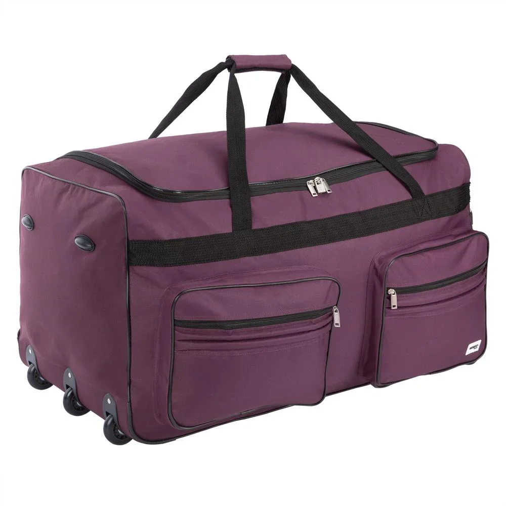 XXL Reisetasche Lila mit Trolleyfunktion 3 Rollen 160 LITER 85x43x44cm - 1