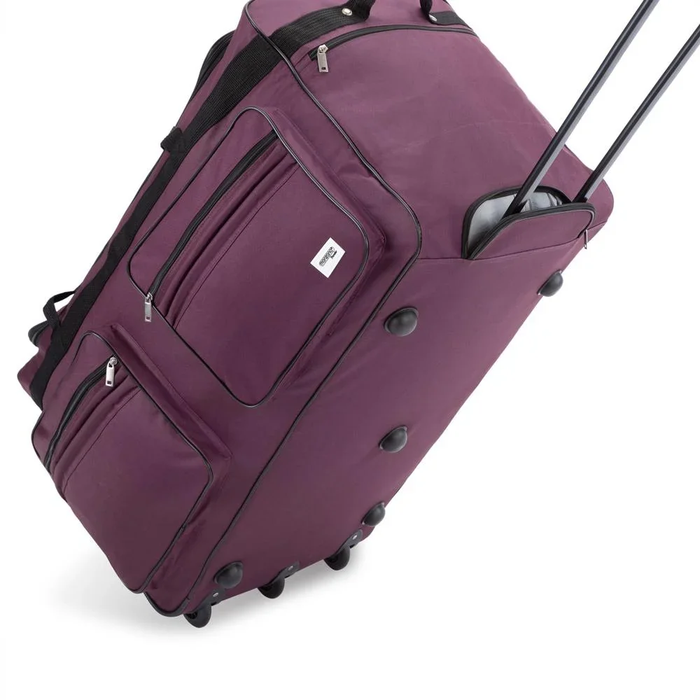 XXL Reisetasche Lila mit Trolleyfunktion 3 Rollen 160 LITER 85x43x44cm - 2