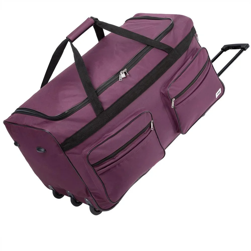 XXL Reisetasche Lila mit Trolleyfunktion 3 Rollen 160 LITER 85x43x44cm - 5