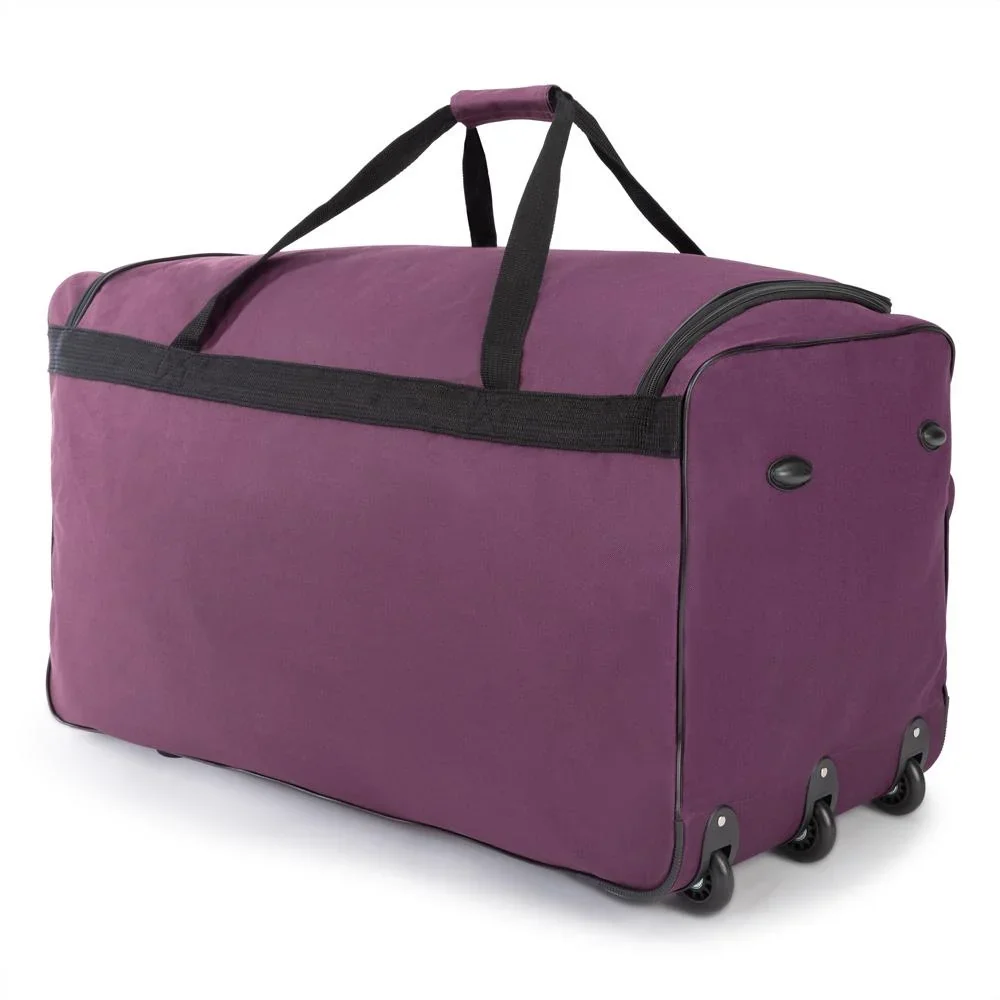 XXL Reisetasche Lila mit Trolleyfunktion 3 Rollen 160 LITER 85x43x44cm - 6