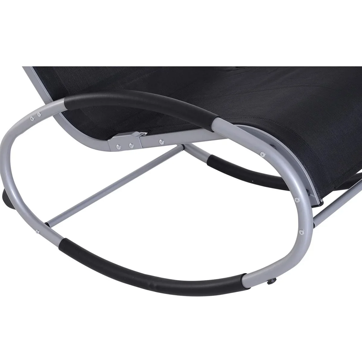 Schaukelstuhl mit Kopfkissen grau - 2