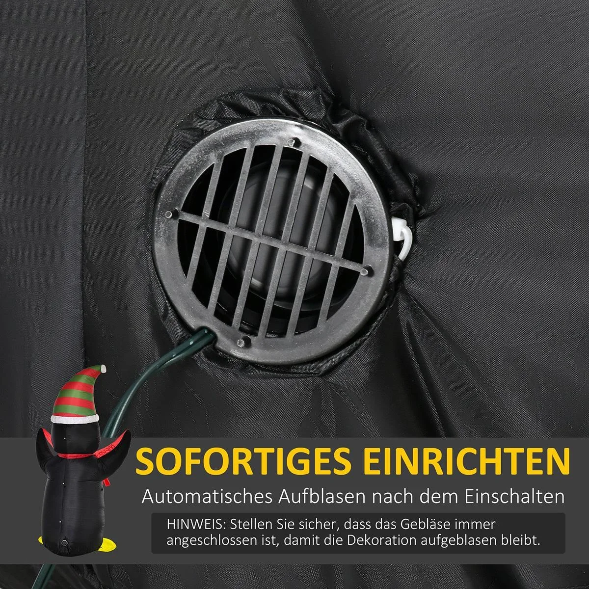 Aufblasbare Pinguin 130 cm x 75 cm x 243 cm | Aosom.de - 3