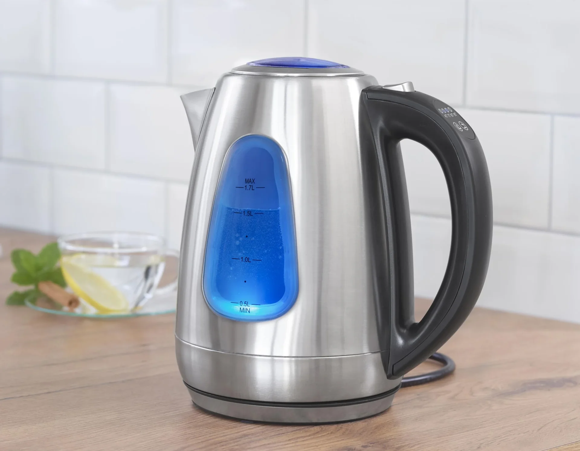 Wasserkocher Vario, 1,7 L mit Temperaturwahl, Edelstahl - 0