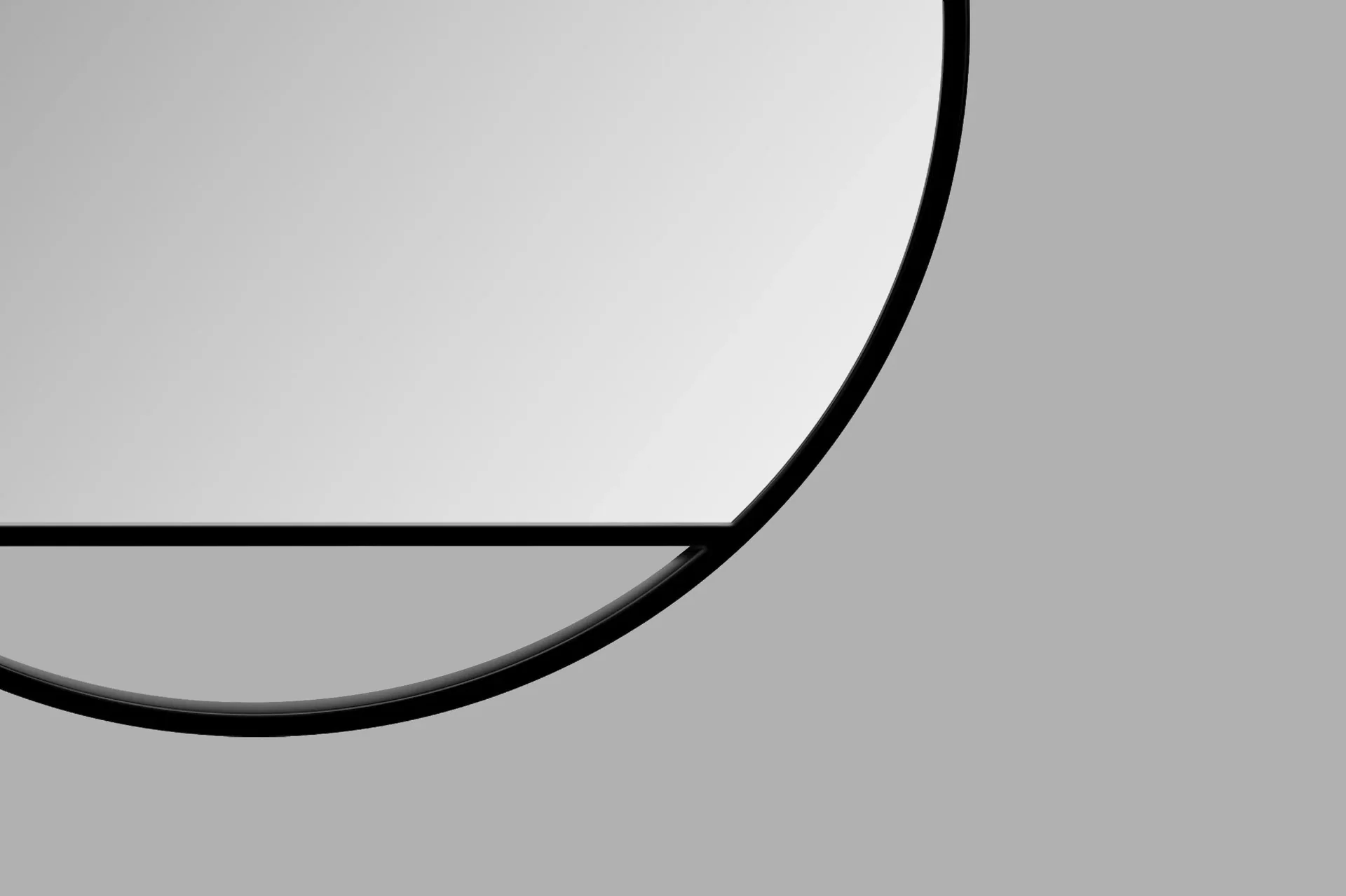 Dekorativer Wandspiegel "Black Hole" - matt Ø 60 cm - hochwertiger robuster Aluminiumrahmen in schwarz matt - 1