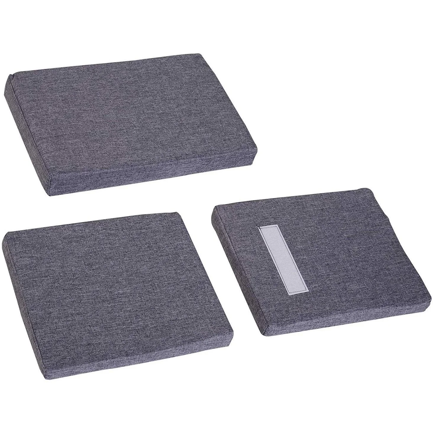 Bücherschrank Bücherregal mit Sitzkissen Standregal Regal mit Sitzbank Holz Leinen Weiß 102 x 30 x 61cm - 1