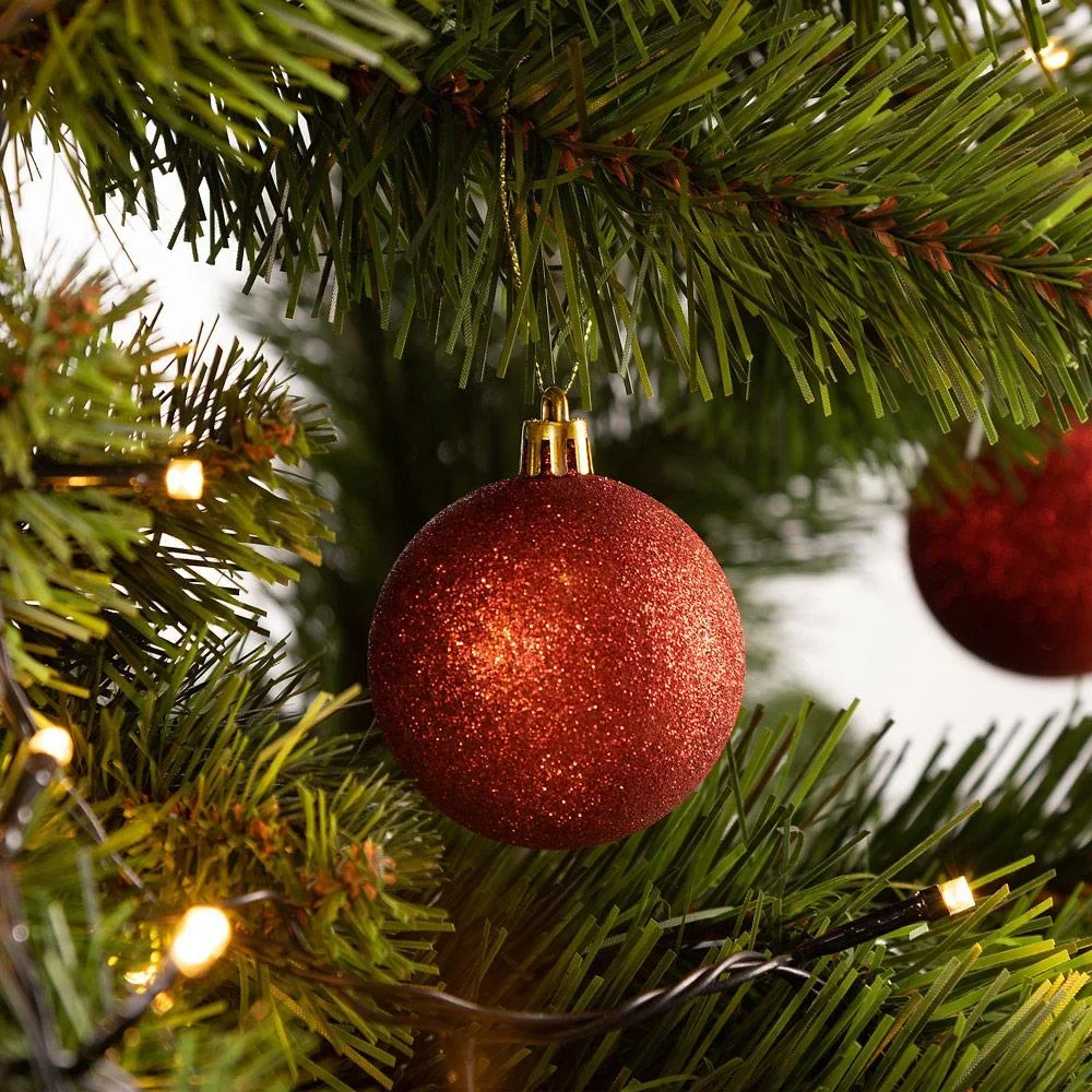 Weihnachtskugeln - Weihnachtsbaumbeleuchtung - 24er Set Rot - 0