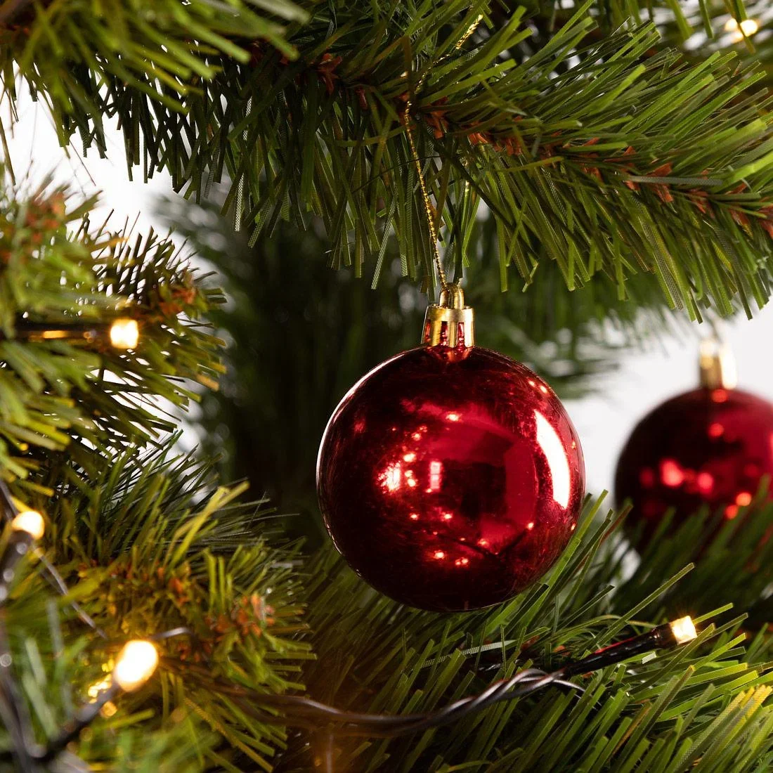 Weihnachtskugeln - Weihnachtsbaumbeleuchtung - 24er Set Rot - 3