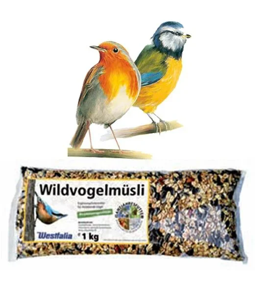 Schweden Vogelfutterhaus Set mit Streu Futter 1 kg - 3