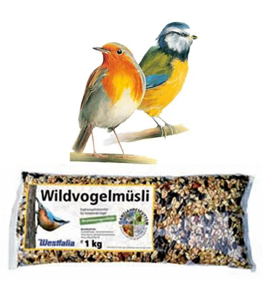 Schweden Vogelfutterhaus Set mit Streu Futter 1 kg - 3