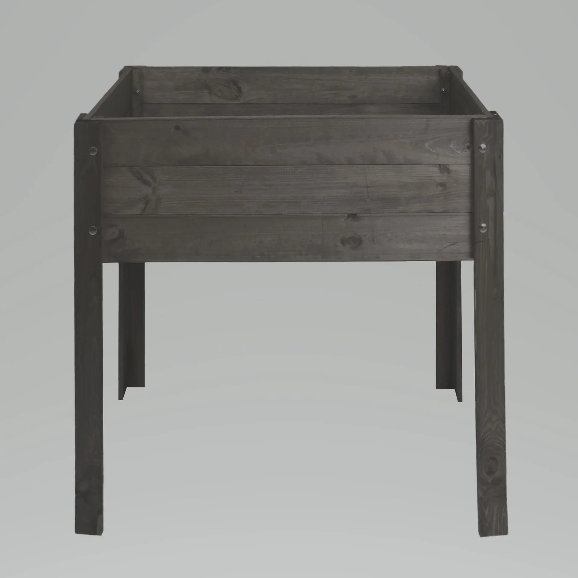 Hochbeet aus Holz , Anthrazit, 80 x 40 x 78 cm - 0
