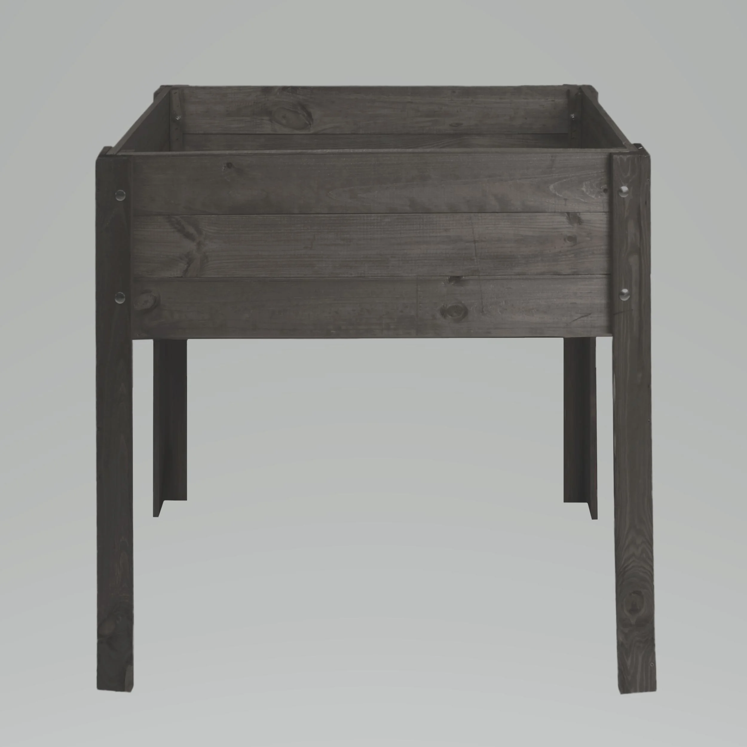 Hochbeet aus Holz , Anthrazit, 80 x 40 x 78 cm - 0