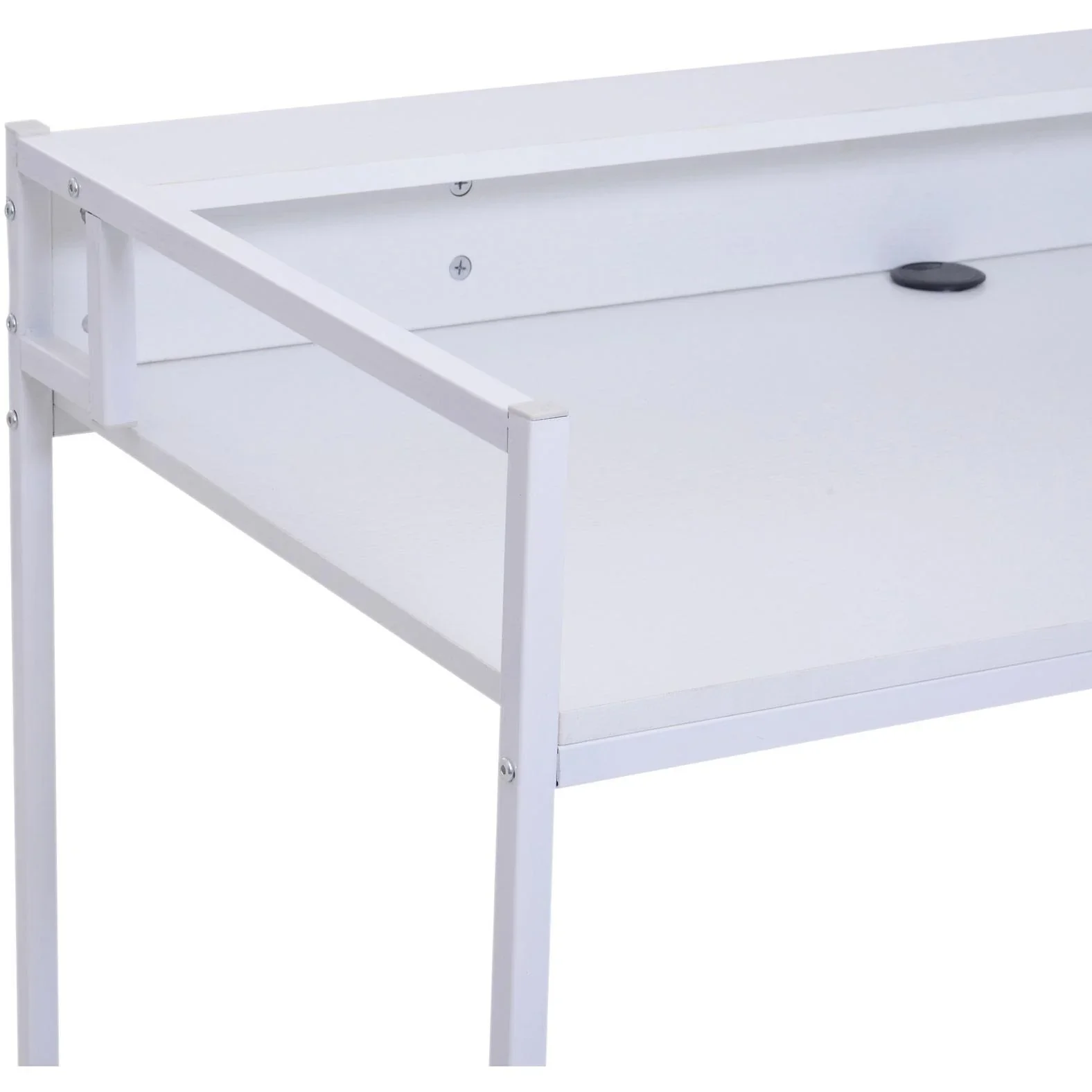 Schreibtisch PC Tisch Computertisch mit Kabeldurchlass Weiß 120 x 60 x 86,5 cm - 2