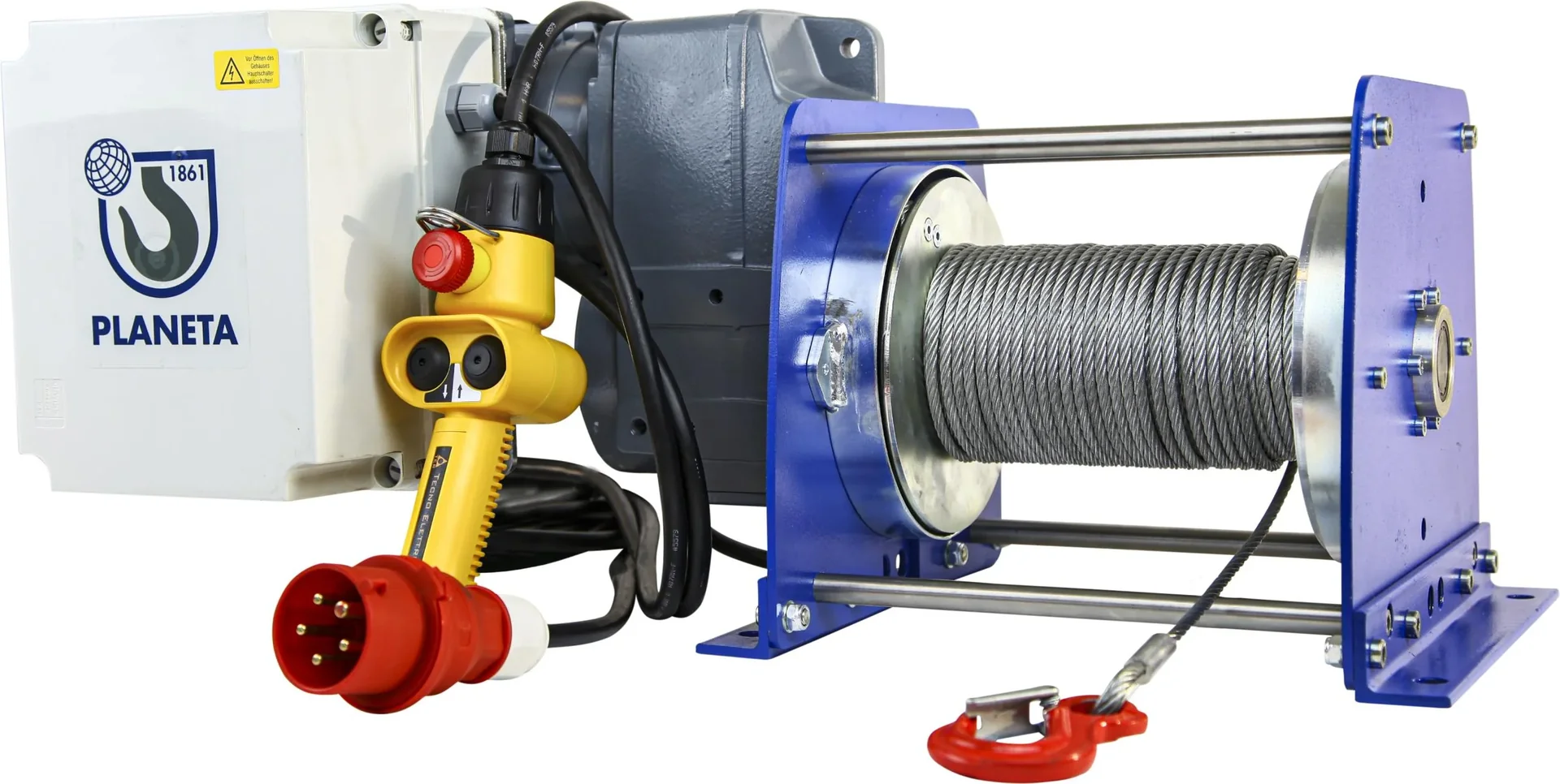 Elektro-Seilwinde PFW-C 990 einsatzfertig, max. 990 kg (1. Lage), 400V, 50 m Seil, IP55, Hubwinde für Materialtransport - 5