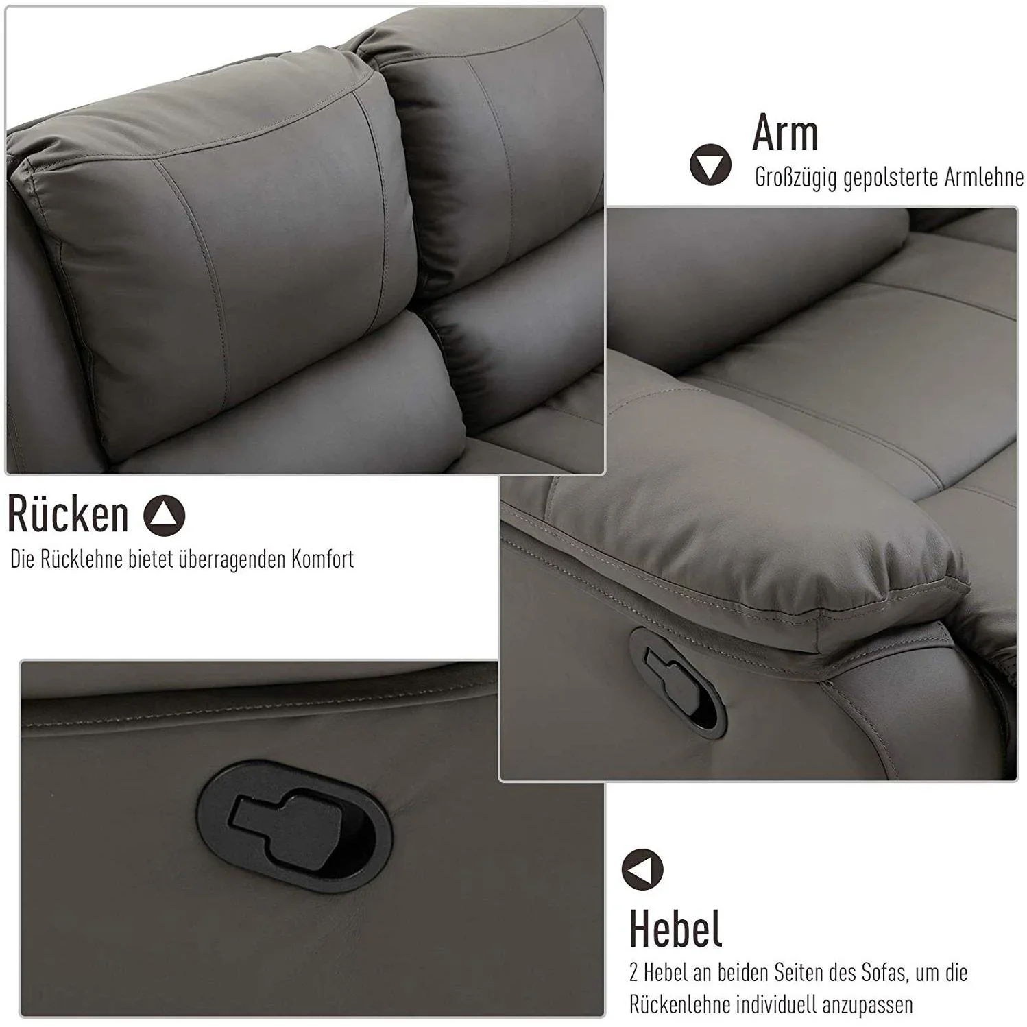 Doppelsofa mit Liegefunktion - 0